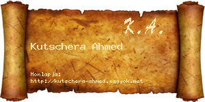 Kutschera Ahmed névjegykártya